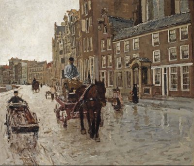 Rokin with the Nieuwezijdskapel, Amsterdam by George Hendrik Breitner